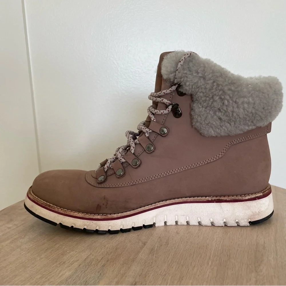 Women’s Cole Haan Grand Explore Waterproof HIKER BOOTS 9.5 B- Twilight Mauve - Picture 5 of 12